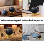 Amazing Gemstone Blue Aventurine Crystal Ball with Stand - 2" Inches Crystal Sphere Meditation Balls for Witchcraft and Decorative Balls