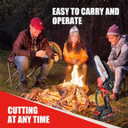 Mini Chainsaw Cordless 6 Inch, Handheld Electric Power Chain Saw with 2 Batteries, Portable Battery Powered Chainsaws for Tree Trimming Wood Cutting, Best Gifts for Dad, Husband,Women