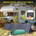 2000 Watt Inverter 12V to 110V/120V, Truck Inverter Modified Sine Wave 4000W Peak Power for Vehicles Car RV, with Remote Controller LED Digital Didplay 2 AC Outlets 3.4A USB Port