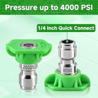 Tool Daily Pressure Washer Tips, 25 Degree Green Power Washer Nozzle Tips 7 Pack with Nozzle Holder, 1/4 Inch Quick Connect, 4000 PSI