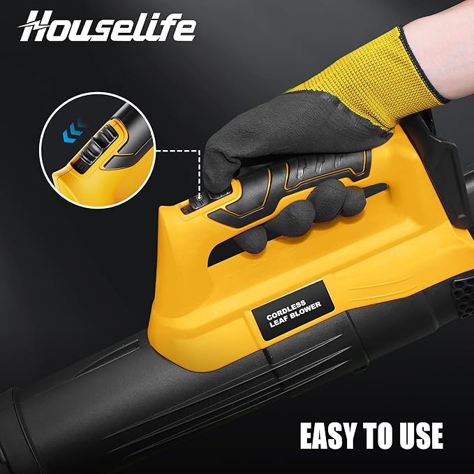 Ultra Lightweight Cordless Leaf Blower Compatible with Dewalt 20V MAX XR Battery (No Battery) - 400 CFM/130 MPH Electric Leaf Blowers for Deck, Patio, Driveway,Yard,Garage Cleaning (Tool Only)