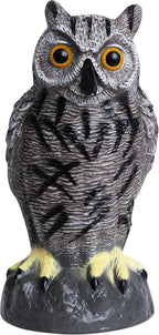 Galashield Owl Decoy to Scare Birds Away | Plastic Owls to Scare Birds Away | Owl Statue for Garden & Outdoors