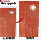 SUNNY GUARD Shade Cloth Custom Size 13x23 FT Sun Shade Screen Fabric Shade Cover Tarp with Grommets for Pergola Backyard Garden, Terra(We Customized)