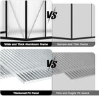 8x14 FT Greenhouse for Outdoors, Polycarbonate Greenhouse with Roof Vent, Enhanced Aluminum Large Walk-in Green House for Garden Backyard