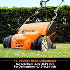 LawnMaster GV1314 Electric 15” 13 Amp Dethatcher and Scarifier