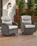 Pop 22x25/22x24 Outdoor Cushions for Patio Couch Chairs Set of 3 - High Back Outside Seat Cushions for Lawn Wicker Dining Rocker Glider Loveseat 3-Seater Sectional Sofa - Beige/Smile