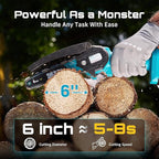 Seesii Mini Chainsaw, 6-inch Mini Chainsaw Cordless, Handheld Electric Power Chain Saw with Battery, for Tree Trimming Wood Cutting,Gifts for Father, Dad, Husband, Men