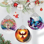 Phoenix Stained Glass Ornament, Christmas Ornaments, Christmas Tree Decorations, Phoenix Christmas Decor, Phoenix Ornaments for Christmas Tree, Holiday Presents, Gift Exchange Ideas