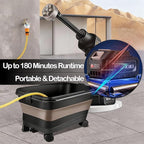 Portable Cordless Pressure Washer, W/Foldable6.08Gal Tank Battery Powered 6-in-1 Nozzle Max 435PSI for Car/Fence/Garden/Floor/Yards Cleaning Camping and Pet Cleaning Electric Washer