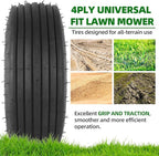 AR-PRO (2-Pack) 11x4.00-5 Tire and Wheel Assembly, 11x4-5 Lawnmower Tire (4-Ply) and Rim with Tube, 3.4” Centered Hub with 3/4” Bearings, Universal Lawn Mower/Yard Tractor Turf Tires