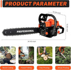 58cc Gas Chainsaw, 20 Inch Gas Powered Chainsaws with Tool Bag, 3.6HP 2-Cycle Handheld Cordless Petrol Gasoline Chain Saw for Cutting Tree Wood Trimming Garden Farm