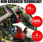 BEST Mini Chainsaw 6 Inch, Gardtech Cordless Portable Electric Chain Saw Handheld Electric Chainsaws with 2025 Upgraded 4 Chains 2 Batteries Good for Olders, DIYer, Gardeners Continuously 2 Hours Work