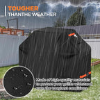 59Inch Heavy Duty Grill Cover for Outdoor Grill Thick Waterproof UV & Fade Resistant BBQ Cover with Adjustable Straps, Suitable for Weber,Black Stone, Charbroil etc, Black