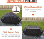 Arcedo 36 Inch Griddle Cover Compatible for Blackstone, Camp Chef 600, Nexgrill, Heavy Duty Waterproof 4 Burner Flat Top Grill Cover, Includes Support Pole