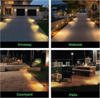 Outdoor Well Lights - Warm White & Cool White 12V Ground Fixture, IP67 Waterproof LED Hard-Wired Inground Directional Landscape Lighting, ORB Aluminum for Path Backyard House 3W 170LM 6 Pack