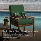 Honeycomb Outdoor Lumbar Pillow 2-Pack, 22 x 12, Cabana Stripe Green & Cream Throw Pillows for Patio Furniture