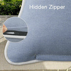 Decorative Outdoor Water Repellent Throw Pillows with Inserts, Set of 4, 18" x18" Pillows for Patio, Backyard, Bed, Couch, and Patio Furniture, Powder Blue