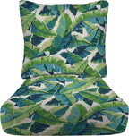 RSH DECOR Deep Seating Cushion with Pillow Back | 23.5” x 25” Seat | Water and Fade-Resistant Spun Fabric | Outdoor Chair Cushion Set for Patio Furniture | Balmoral Opal