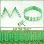 Mini Fairy Garden Fence, 35.5x2 Inch Cuttable Small Wood Picket Fence, DIY Miniature Accessories Decoration for Dollhouse, Crafts, Vegetable Platter, Cake(Light Green)