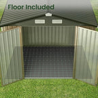 GVDV 6x4 FT Outdoor Metal Storage Shed with Floor, Durable Garden Shed with Updated Frame Structure for Backyard, Patio, Tool Storage, All-Weather Shelter for Bike, Gardening Tools, Equipment, Pet