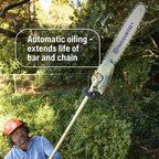 Husqvarna 122LKP Gas Pole Saw, Multi-Purpose Tool with Pole Saw Attachment, Equipped with X-CUT Chain, 12-foot Reach Cuts Limbs up to 8 Inches Thick, 21.7CC