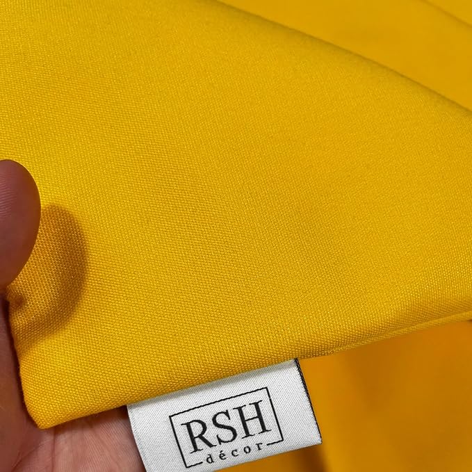RSH DECOR: Sunbrella Pillow Covers Set of 2 | Covers Only - 20" x 12" | Outdoor Lumbar Pillow Covers Crafted with Sunbrella Performance Fabric | Canvas Sunflower Yellow