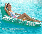 Jasonwell Inflatable Pool Float Adult - Pool Floaties Lounger Floats Raft Floating Chair Water Floaties for Swimming Pool Lake Lounge Float with Cup Holders Beach Pool Party Toys for Adults