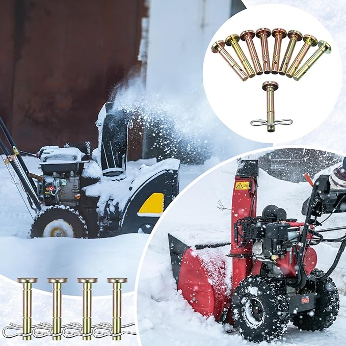 Tandefio 60 Sets Shear Pins and Cotter Pins for Snowblower 738-04124a and 714-04040 Replacement Kits Snow Blower Replacement Parts Compatible with Cub Cadet Troy Bilt 24" 26" Thrower