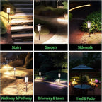 Low Voltage Pathway Lights - 2700K/3000K/3500K/4000K/5000K Selectable Landscape Path Light Wired, 12V IP65 Waterproof Walkway Lamp, Lantern Shape LED Aluminum ORB for Outdoor Yard Garden
