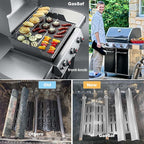 GasSaf Grill Flavorizer Bars 17.5 for Weber Genesis 300 Replacement Parts, 304 Stainless Steel Flavor Bars 7620 7621, Built Parts for Weber Genesis 300 310 320 330 Gas Grills (Front-Knob 2011-2016)