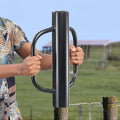 Fence Post Driver, 12LBS Fence Post Driver with Handle, 2.7 inch Inner Diameter Hand Post Pounder, Heavy Duty T Post Rammer Driver Tool for Wooden Post U Channel Fence Post Metal Post, Black 17 Inch