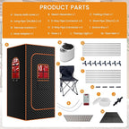 DoCred Infrared Sauna Box,Portable Sauna for Home, Upgraded Personal Steam Saunas with 3L Steamer, Folding Chair, Extra Large Size Foldable Home Sauna, Full Body Sauna Tent for Relaxation Spa
