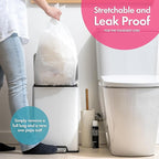 Trash Bags - Small Garbage Bags, Clear Trash Can Liners for Bathroom Bins, Bedroom, Office & Kitchen Waste, Multi-Purpose Household Wastebasket Cleaning Supplies - 4 Gallon, Pack of 6