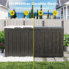 Outdoor Storage Box with Wheels – 85 Gallon Mobile Waterproof Resin Deck Box, Lockable Storage for Patio Cushions, Garden Tools, Pool Accessories – UV-Resistant Storage Bench for Backyard & Deck