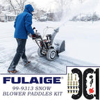 99-9313 Snow Blower Paddles with 133-5585 Scraper Replaces 99 9313, 88-0771, 125-1128, 55-9251, 55-9250 for Toro Power Clear 210R, 221, 421, 621R, 621Z, 621E, 721, 721E, 721R Snowthrowers