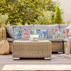 JMGBird 18×18 Inch Outdoor Lumbar Pillows Pack of 2 Colors Waterproof Throw Pillows with Insert Rectangular Decorative Garden Cushion for Home Furniture Patio Coach Sofa