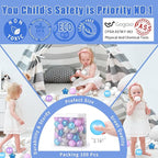 GOGOSO Ball Pit Balls Stars Moon Shapes Plastic Pitballs for Toddler Play Tent Baby Photo Props Kids Pool Water Toys Kiddie Pool Party Decor,Pearl Blue+Pearl Purple+Purple Gray,100PCS
