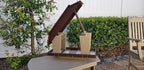 DutchCrafters Poly Post Mount Extra Large Double Hopper Bird Feeder, Outdoor Wild Bird Feeder for Outside, USA Amish Made (Brown & Weatherwood)