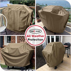 Unicook 55 Inch Grill Cover for Outdoor Grill, Heavy Duty Waterproof Gas BBQ Cover with Sealed Seam, Rip and Fade Resistant Barbecue Covering for Weber Nexgrill Charbroil, Neutral Taupe