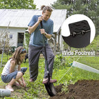 VNIMTI Heavy Duty Gardening Shovel, 56 Inch Round Blade with Fiberglass Handle (Green)