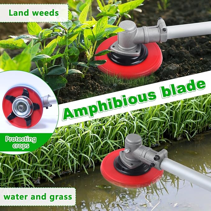 Weed Wacker Gas Powered,8 in 1 Multi Trimming Tool,52CC 2-Cycle Gas Powered Hedge Trimmer,Weed Eater,String Trimmer,Brush Cutter,Edger,Pole Saw Chainsaw Pruner with Extension Pole 1.2L 2.3kw