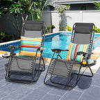 Pyonic Set of 2 Outdoor Pillow Covers Waterproof Throw Pillow Covers Decorative Square Patio Pillows for Patio Tent Garden Beach,18x18 Inches,Color Stripe(Blue)