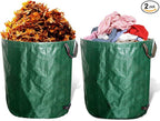 kingsea 2 Pack Reusable Garden Waste Bags,Heavy Duty Yard Waste Bag with Dual Handles,Lawn Pool Garden Leaf Bag for Collecting Leaves Grass Clippings Yard Debris (72 Gallon)