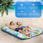 Inflatable Pool Float Mat, 72" X 60" Giant Pool Floats Adult Size with Headrest Lake Float Raft Water Lounger, Oversized Floating for Swimming Pool Tanning Pool for Summer Beach