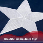 American Flag 12X18 ft Deluxe Super Tough Series, Heavy Duty Spun Polyester, 5 Brass Grommets, All Weather Large US Flag USA High Wind with Embroidered Stars, Giant Big Flags Outdoor Outside
