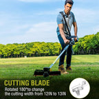 PowerSmart 40V 13" Cordless String Trimmer, 2-in-1 Battery Powered Weed Wacker Eater, 4.0AH Battery and Charger Included