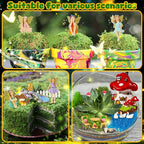 56 Pcs Fairy House Garden Kit Miniatures Fairy Garden Accessories Mini Resin Figurines Animals Decor Mushroom House Outdoor Ornaments for DIY Micro Landscape Ornament