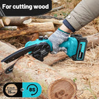 Tietoc Mini Chainsaw 8 inch Cordless with 2x 4000mAh Batteries, Battery Powerd Chain saw with Oiler, Lightweight Handheld Saw for Household & Garden, Gifts for Men, Dad, Husband, Gardener and DIYer