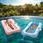 HeySplash Pool Lounger Float for Adult, Inflatable Pool Floats Bed Cooling Contour Lounger Rafts, Water Rafts for Lake, Outdoor Beach Pool Party