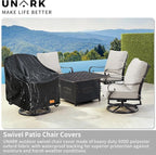 Outdoor Swivel Chair Covers Waterproof 1 Pack, Outdoor Chair Covers Patio Furniture Cover for Deck Patio Swivel Chair Heavy Duty, 30 W x 34 D x 36 H inches,Black